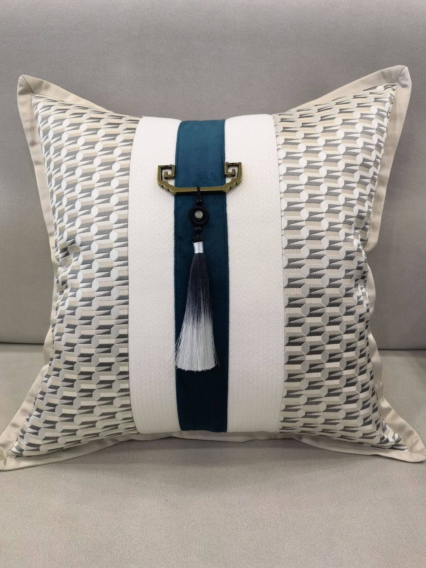 五行水屬性-雲水流蘇抱枕|新中式雅居・禪意空間